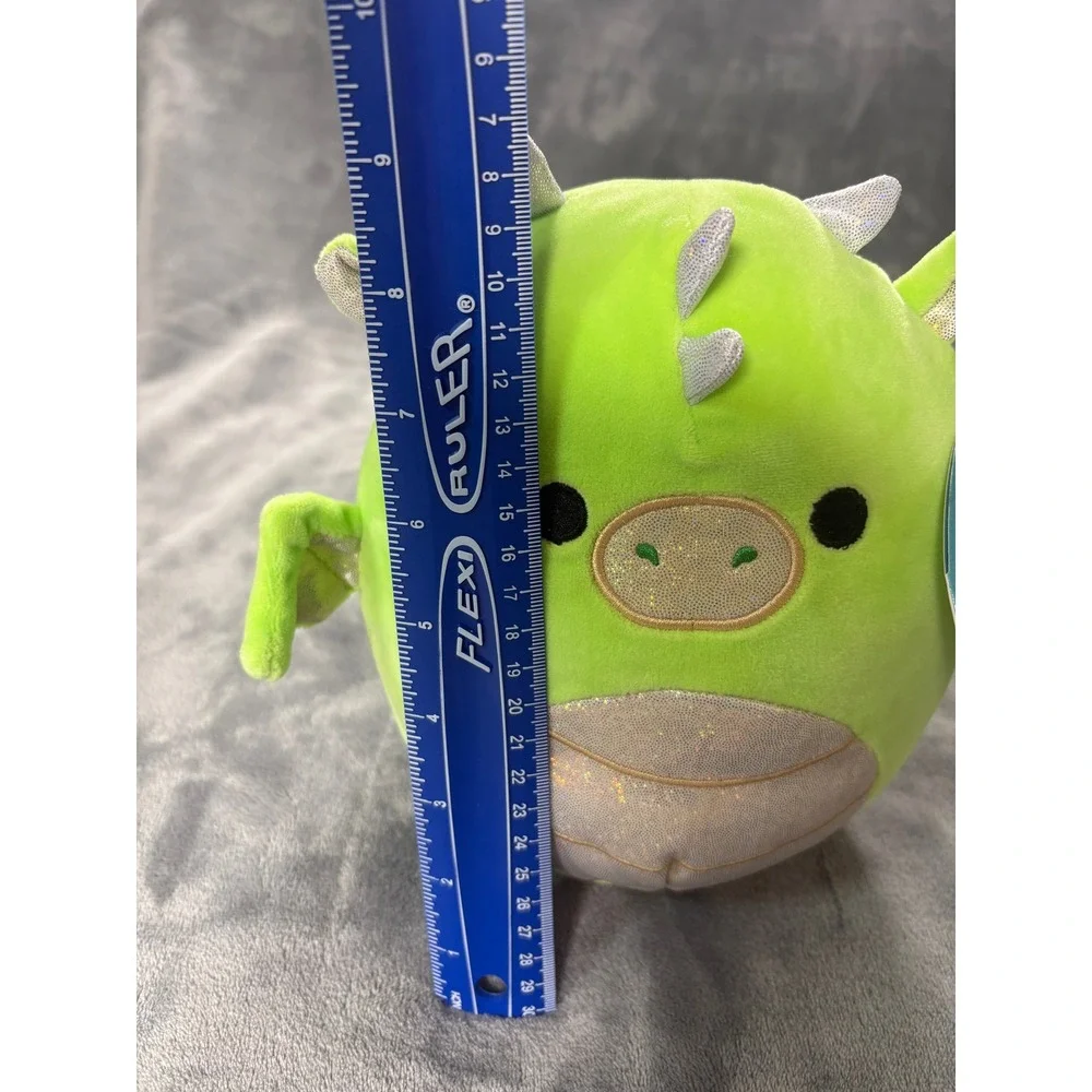 Squishmallows Eyk Green Dragon Plush 8 Inch Silver Glitter Belly Stuffed Toy NWT